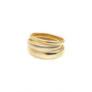 NEW BEN-AMUN women's cobra elastic bracelets - set of 3 in gold